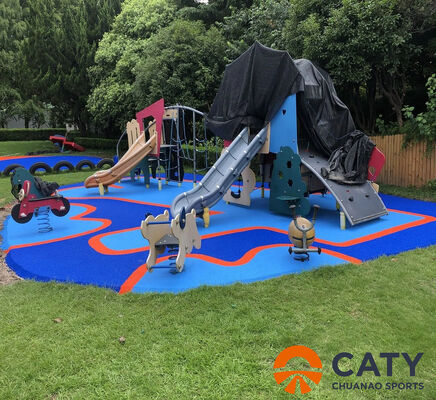 ১০০% ROHS সার্টিফাইড ইকো-ইপিডিএম গ্রানুলস, অ্যান্টি-স্লিপ সিকিউরিটি ডিজাইন খেলার মাঠ সহ শক-অ্যাসোসিং