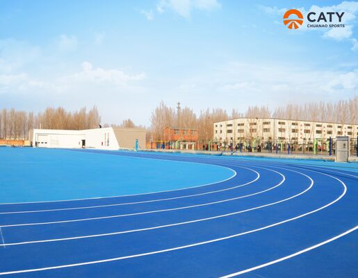 স্কুল এবং অ্যাথলেটিক সেন্টারের জন্য 13mm Thick Anti-Slip and Long-Lasting Mixed PU Running Track Materials