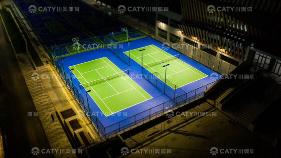 শক শোষণ হার >৫৩%, অ্যান্টি-ইউভি এবং বহু-ক্রীড়া ব্যবহারের জন্য সহজ ইনস্টলেশন সহ আধা-প্রিফেব্রিকেটেড স্পোর্টস কোর্ট সিস্টেম