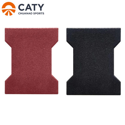 পার্ক, ফিটনেস ট্রেইল এবং ঘোড়ার খামারের জন্য ভারী-ডুয়িং ইন্টারলকিং কুকুর-হাড়ের রাবার মেঝে